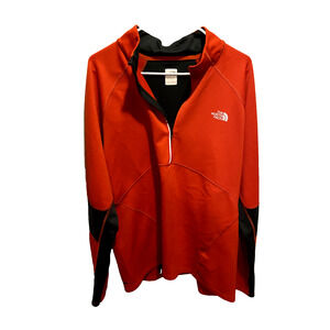 The North Face Shirt Mens XL Red 1/4 Zip Fleece Stretch Long Sleeve Pullover